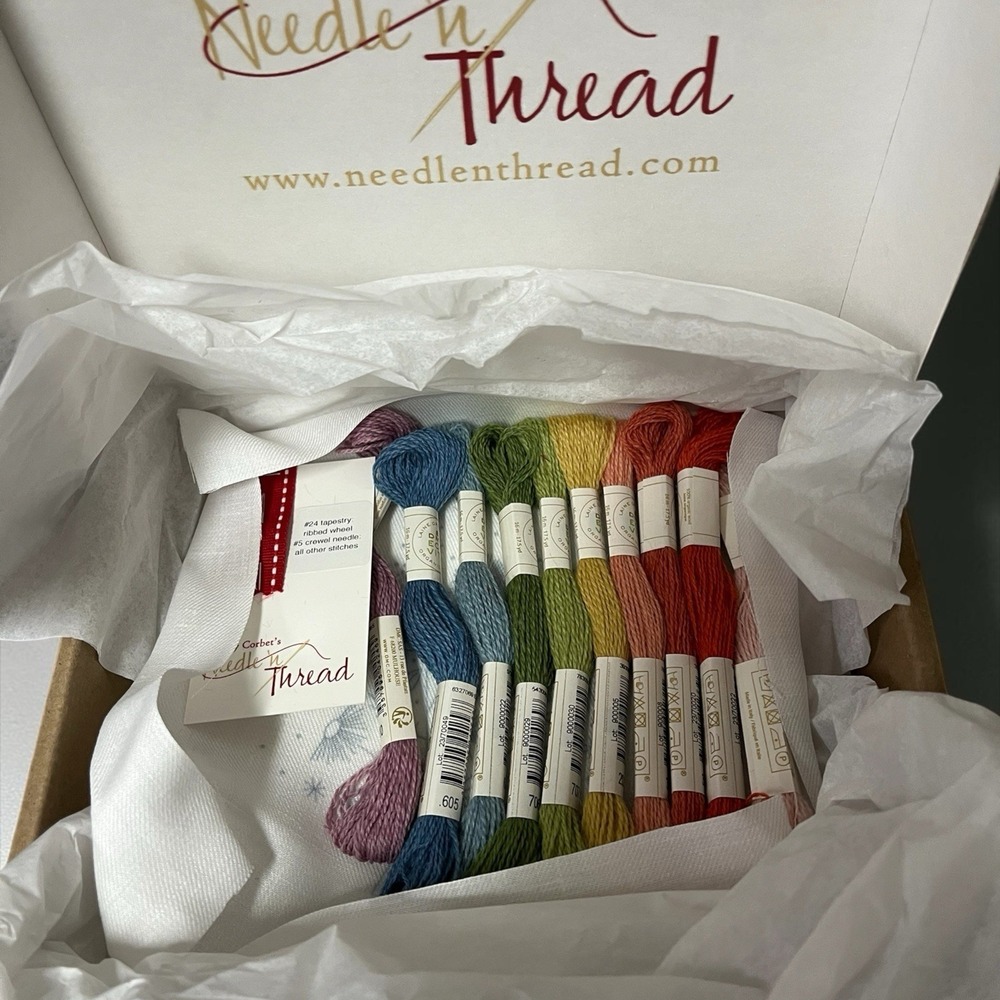 Mary Corbet's Needle n Thread "Wildflowers in Wool" Hand Embroidery Kit Complete